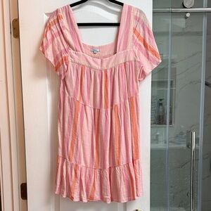 Striped Pink and Orange Women's dress